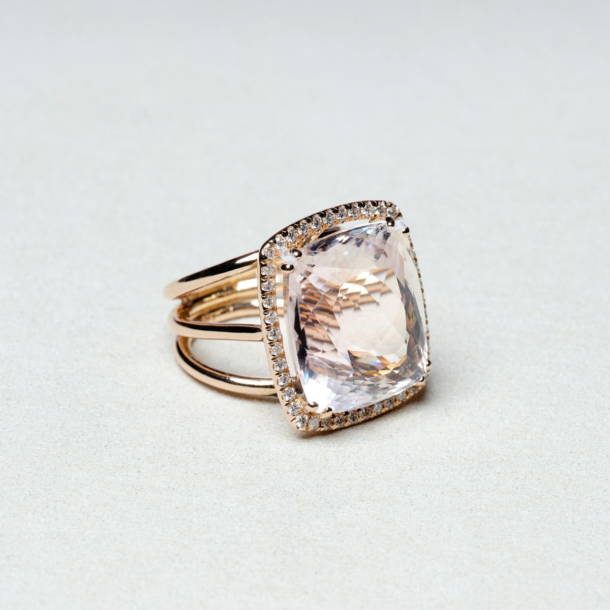 Ibiza | Bague Kunzite & Diamants