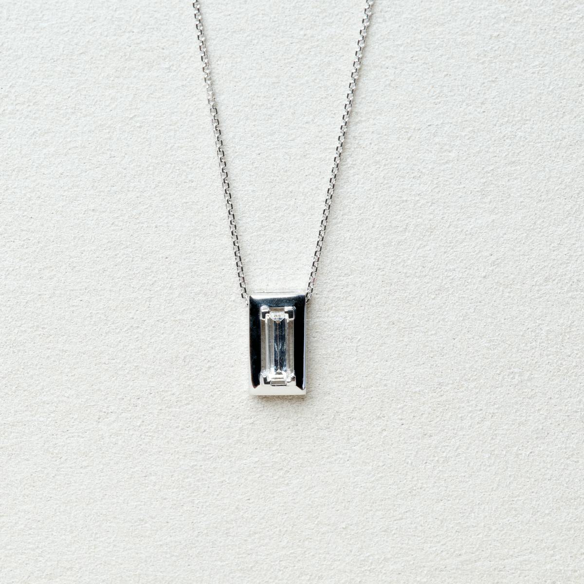 Noémie | Collier diamant baguette