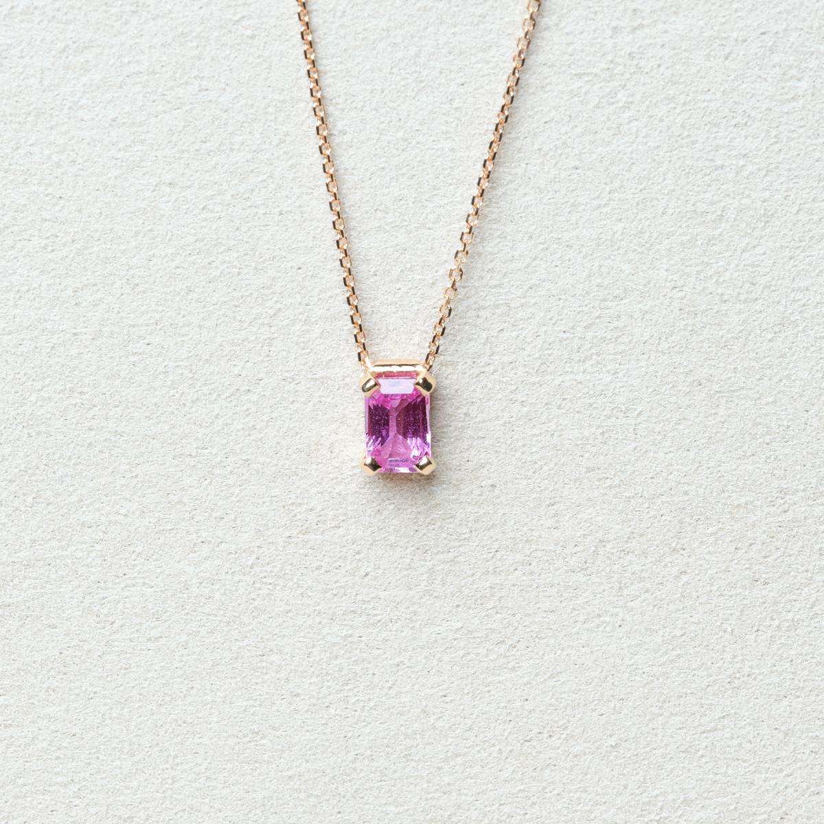 Billie | Collier saphir rose