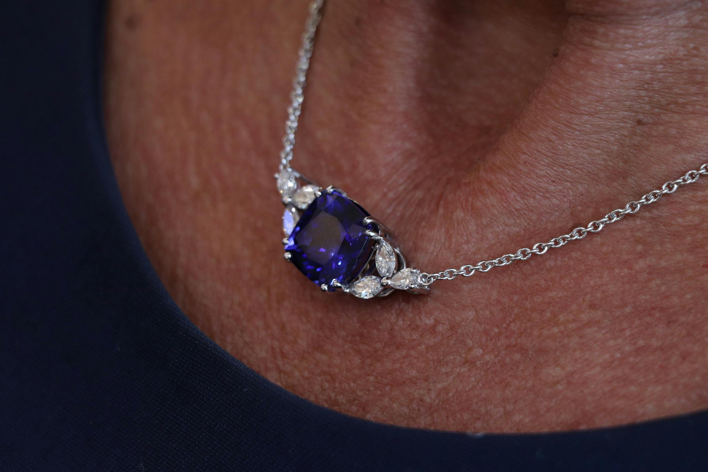 Pièce unique - Collier Tanzanite & Diamants