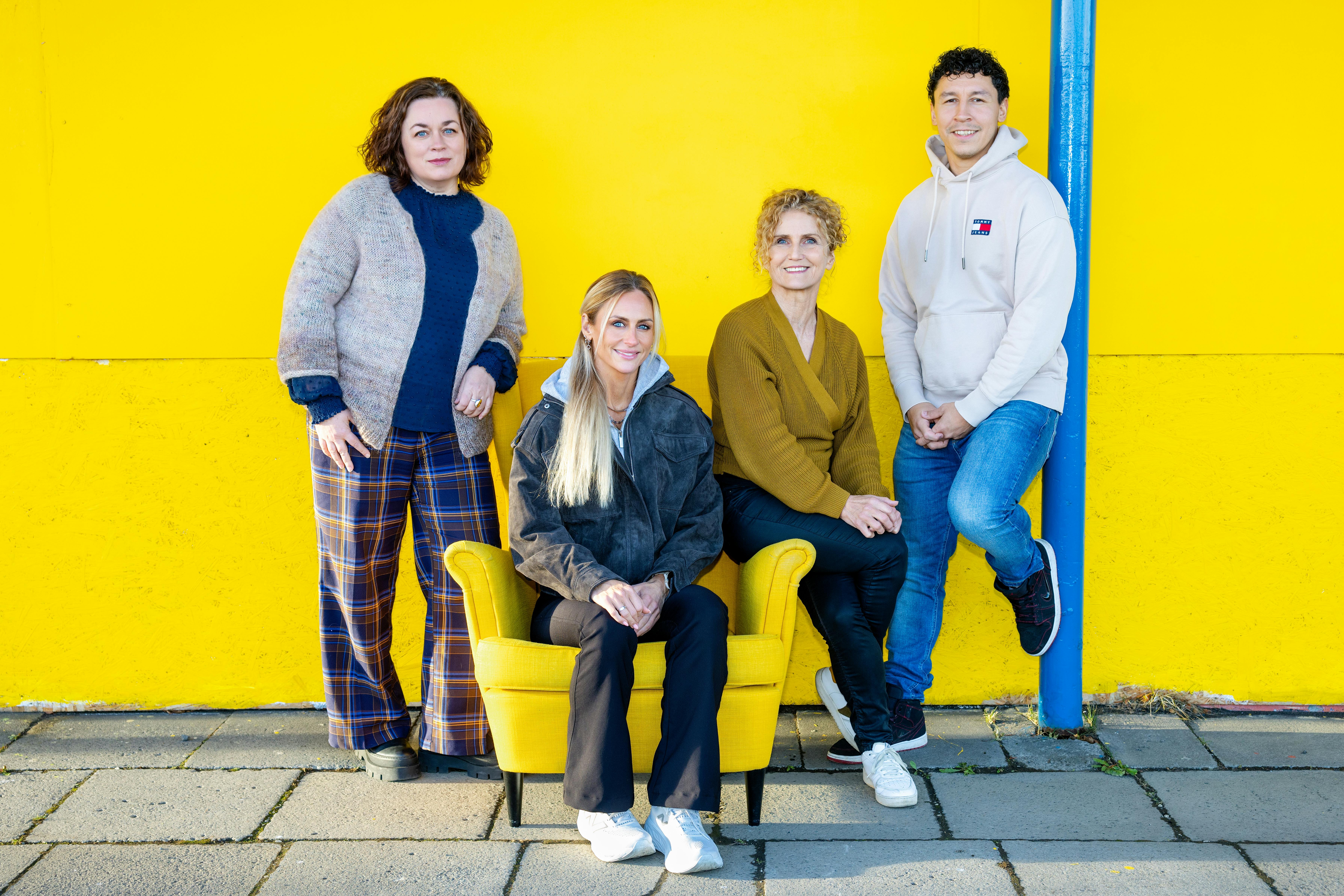 Guðný, Erla, Þórhildur og Stefán