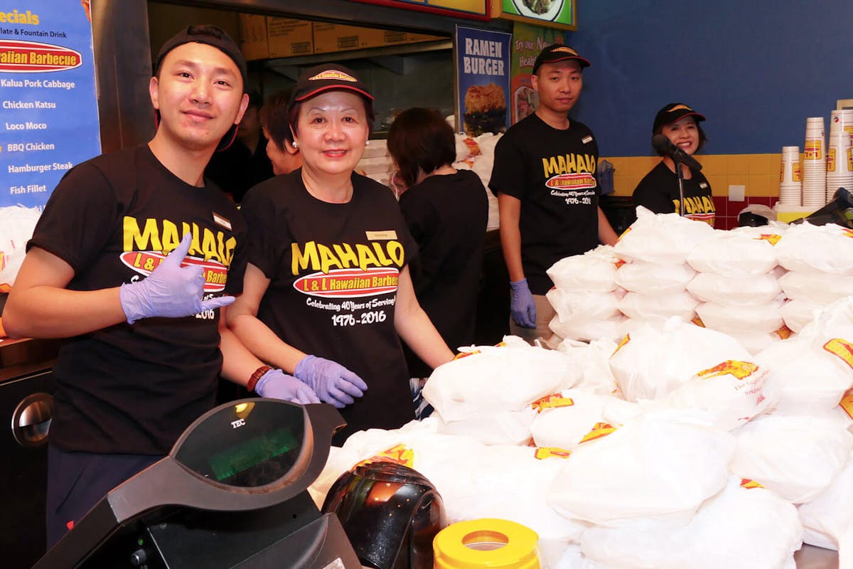 L&L Employees preparing catering