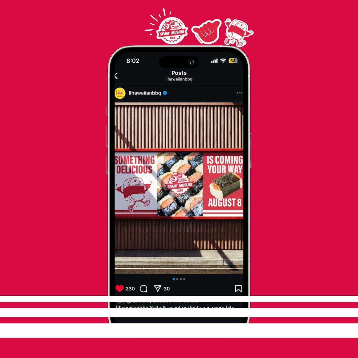 Mockup of phone showcasing how to post a story on Instagram