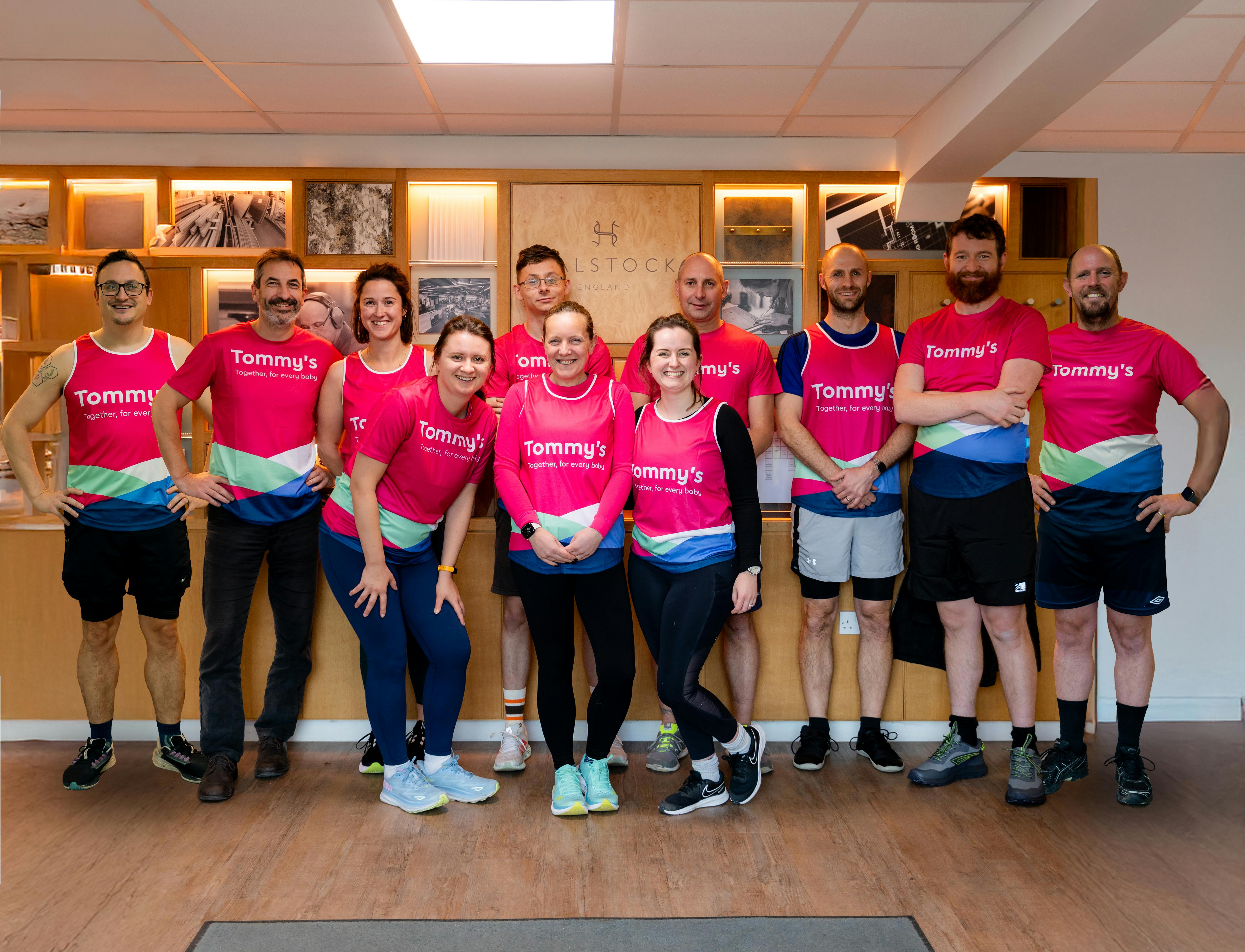 A group of runners
