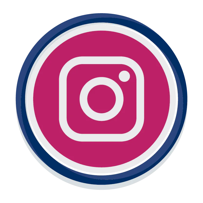 Instagram logo on a pink background.