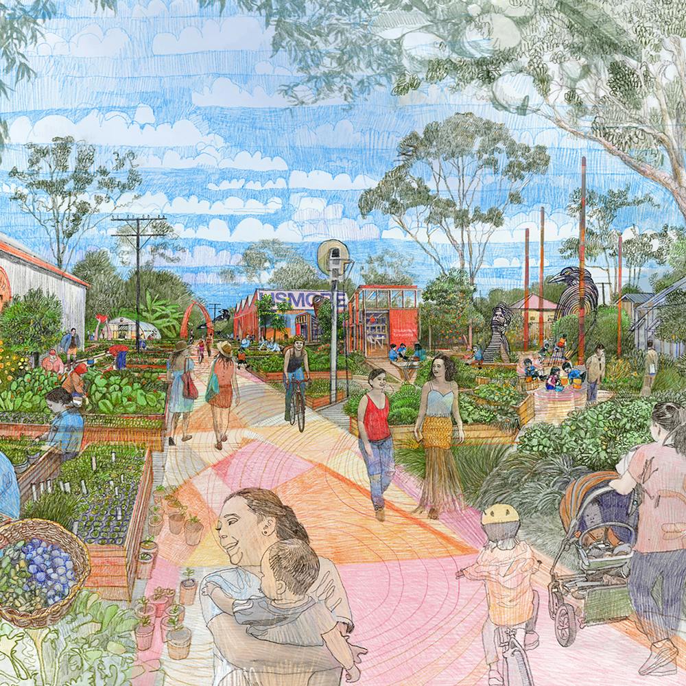Illustration of a future South Lismore, by Mark Gerada.
