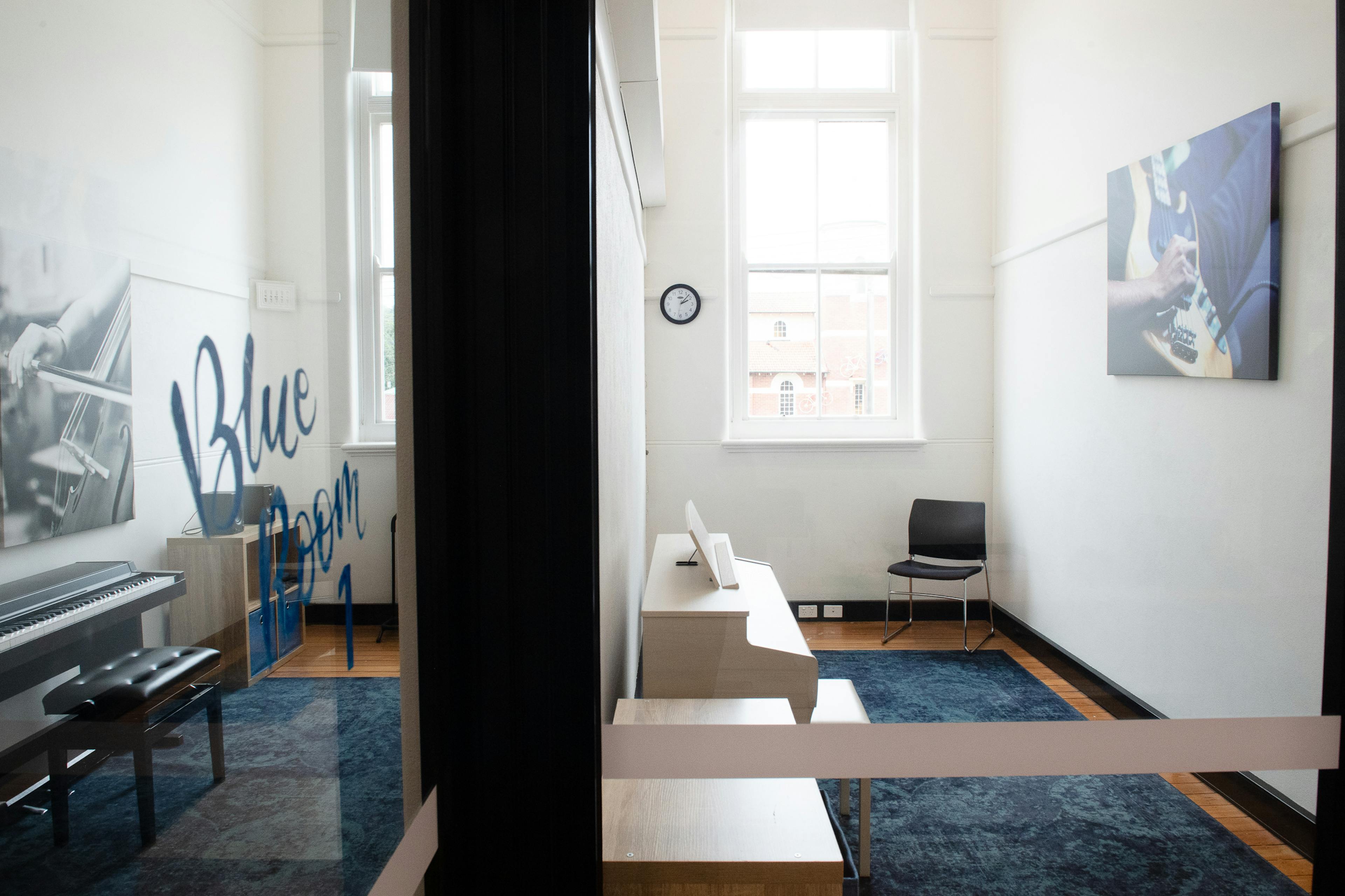 A music room at the Northern Rivers Conservatorium, following rooms to make the building flood-resilient. 