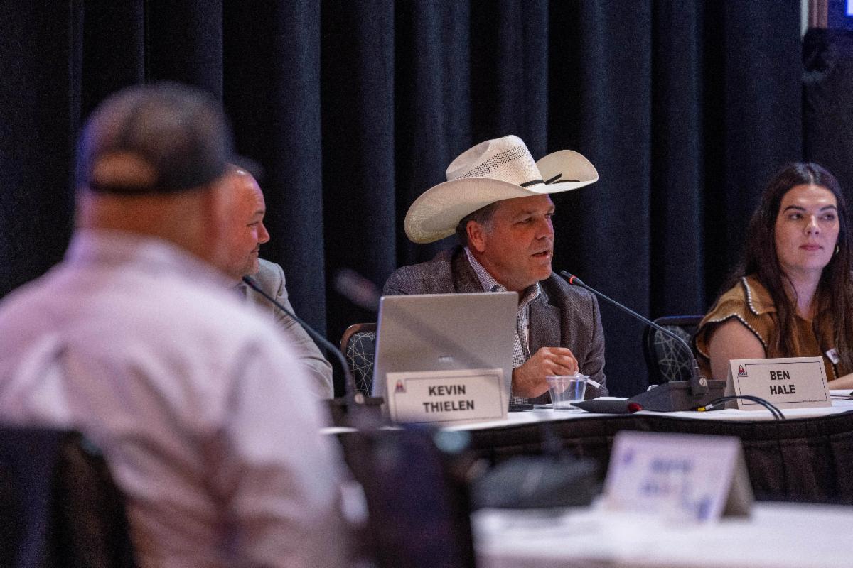 The LMA Emergency Preparedness Committee meets during the 2026 LMA Annual Convention. Committee Chair Ben Hale is shown at center.
