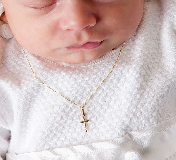 Chain Necklace Cross Necklace For Baby Girl Baptism Little Girls
