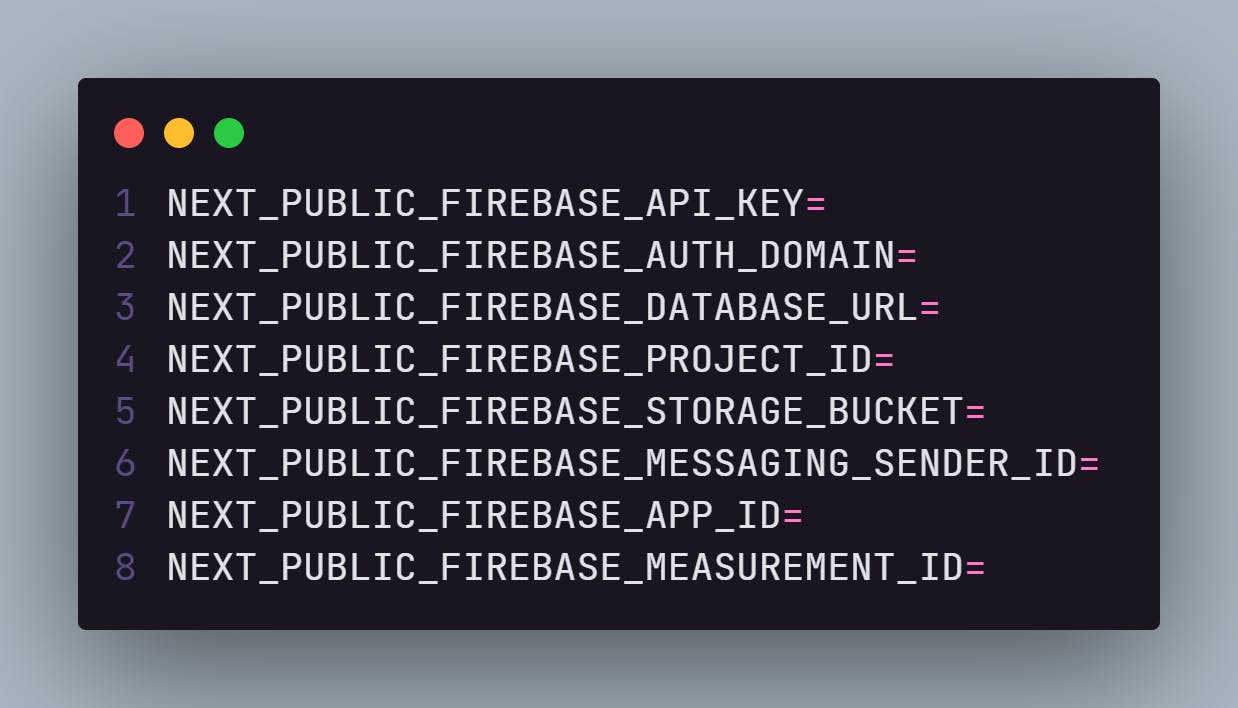 Configuração do Firebase