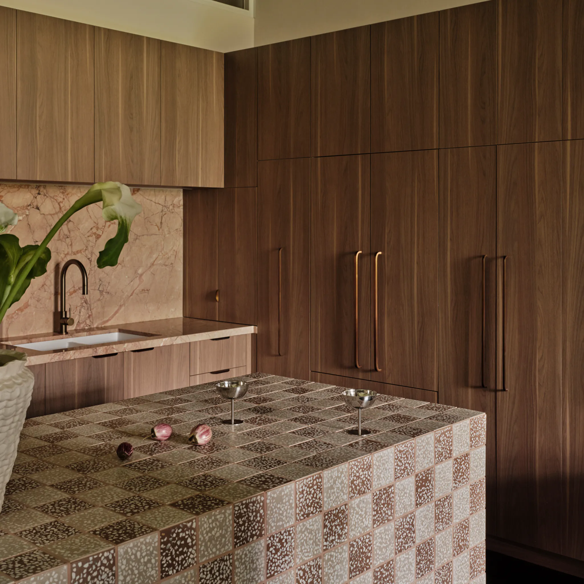 lo and co folk studio kitchen project curve appliance pull bronze photography by jacqui turk