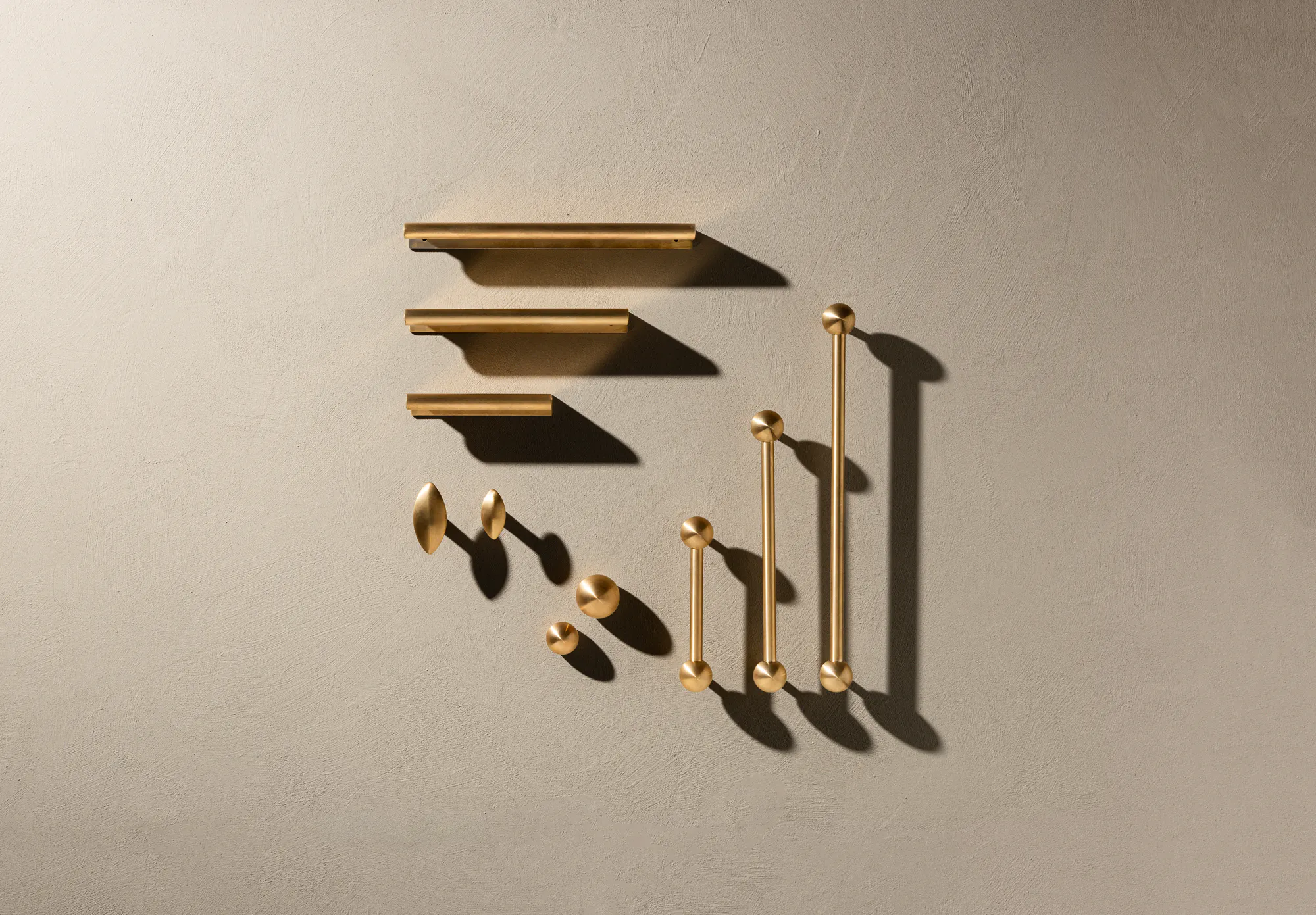 lo and co live brass handle and knob collection styled image