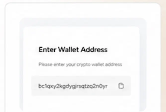 Enter wallet address