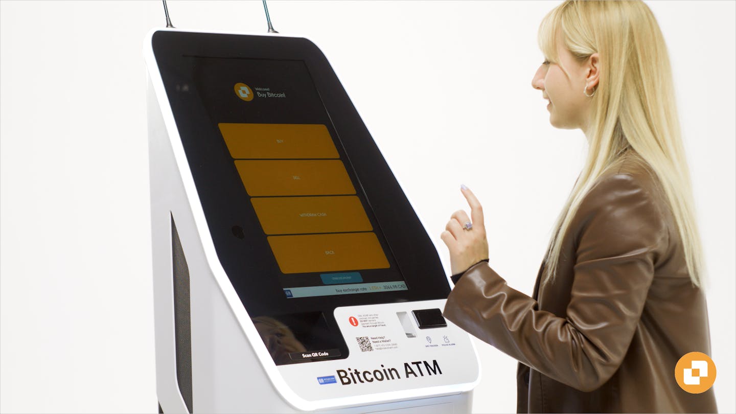 User using a Localcoin two way ATM