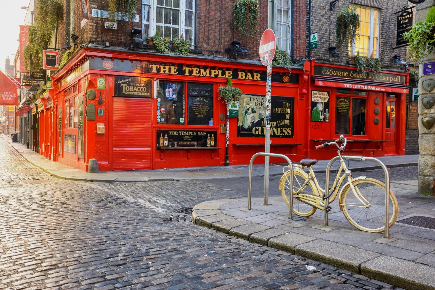 The Temple Bar in Dublin represents the many opportunities available with the Irish general employment permit