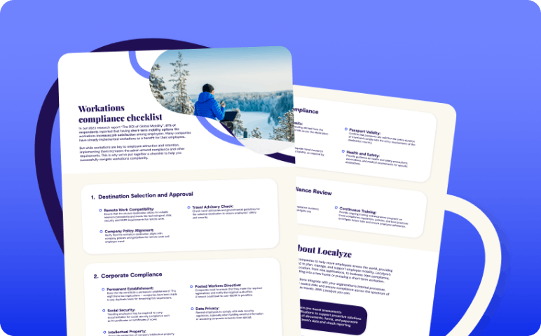 Workation compliance checklist by Localyze