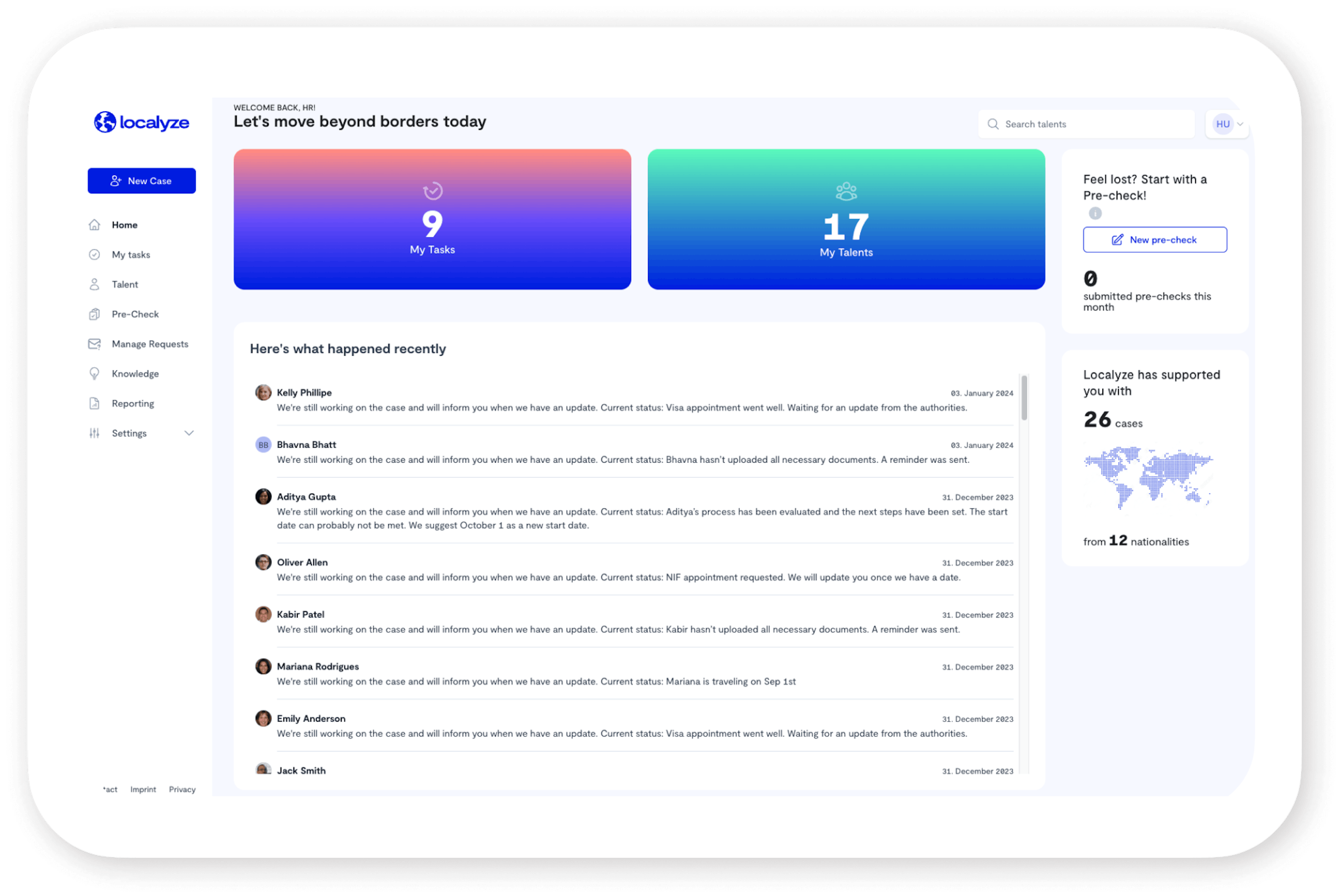 Global Mobility Dashboard Localyze