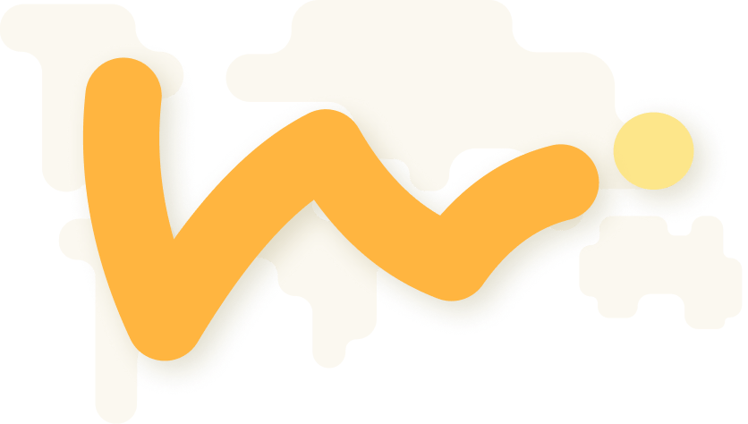 abstract world map with decorative w character