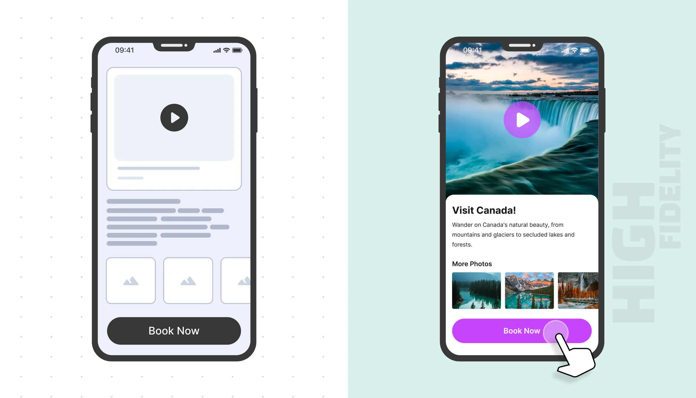 High Fidelity Prototype Examples – TYAVBA