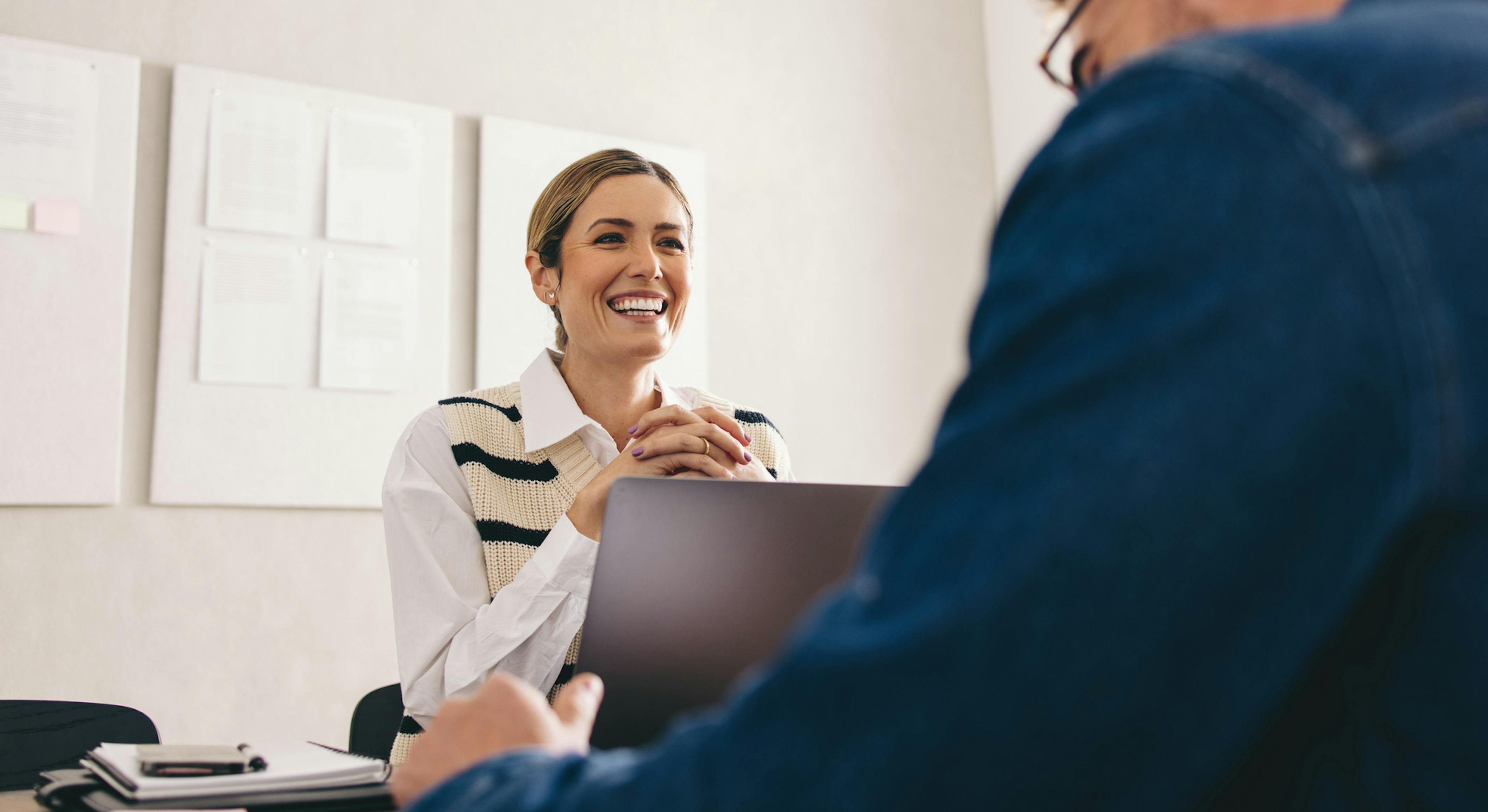 hr manager smiling