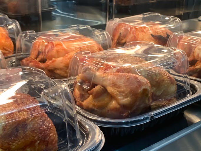 warm rotisserie chicken