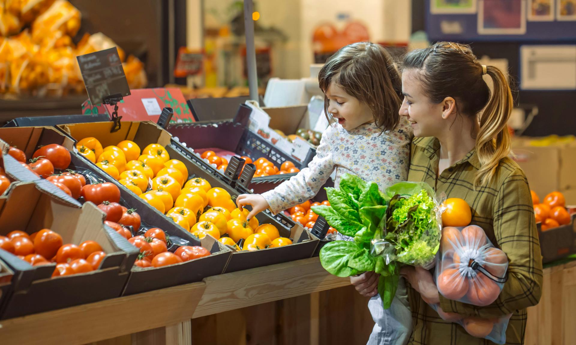 grocery store with fresh food
