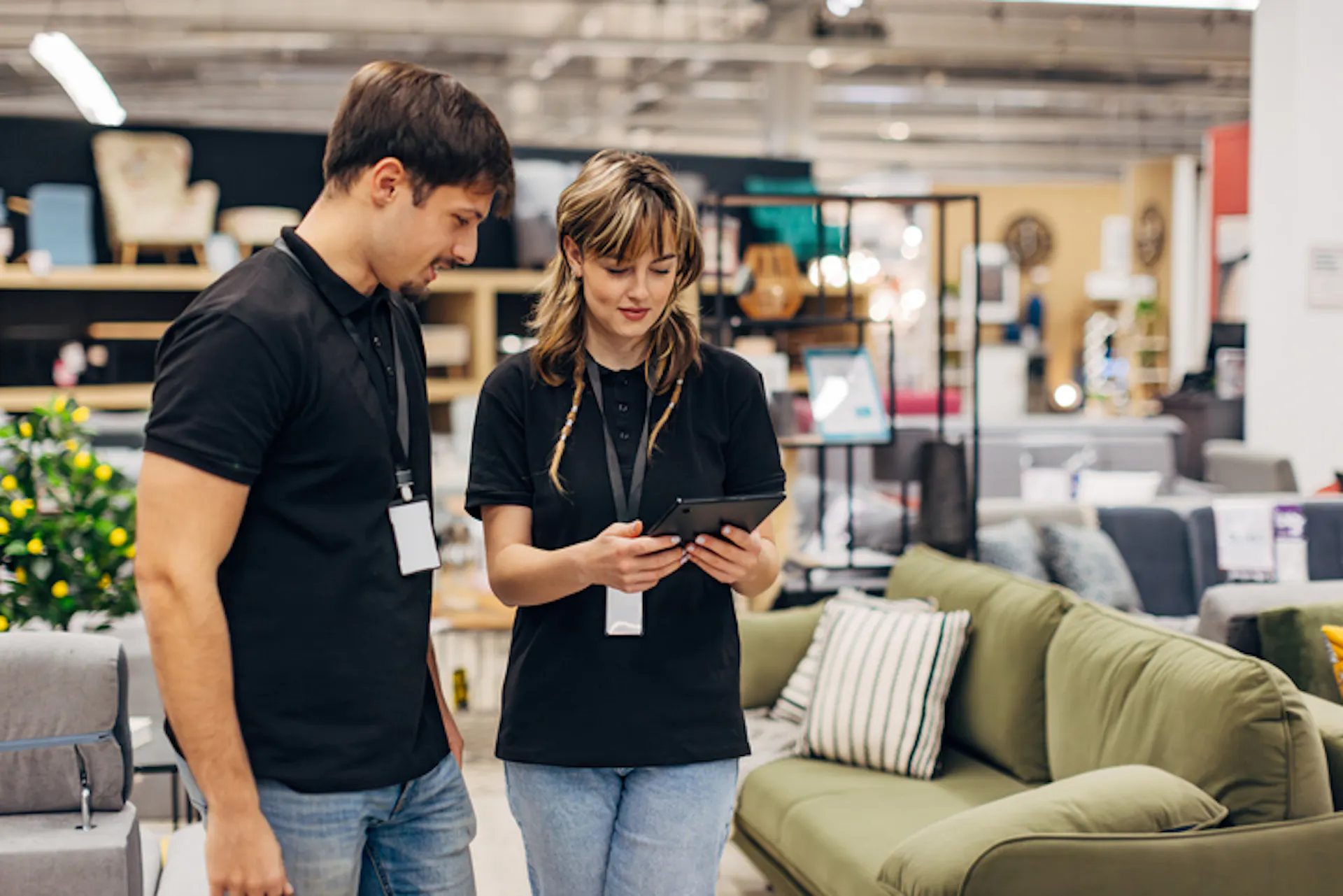 employees using logile at department store