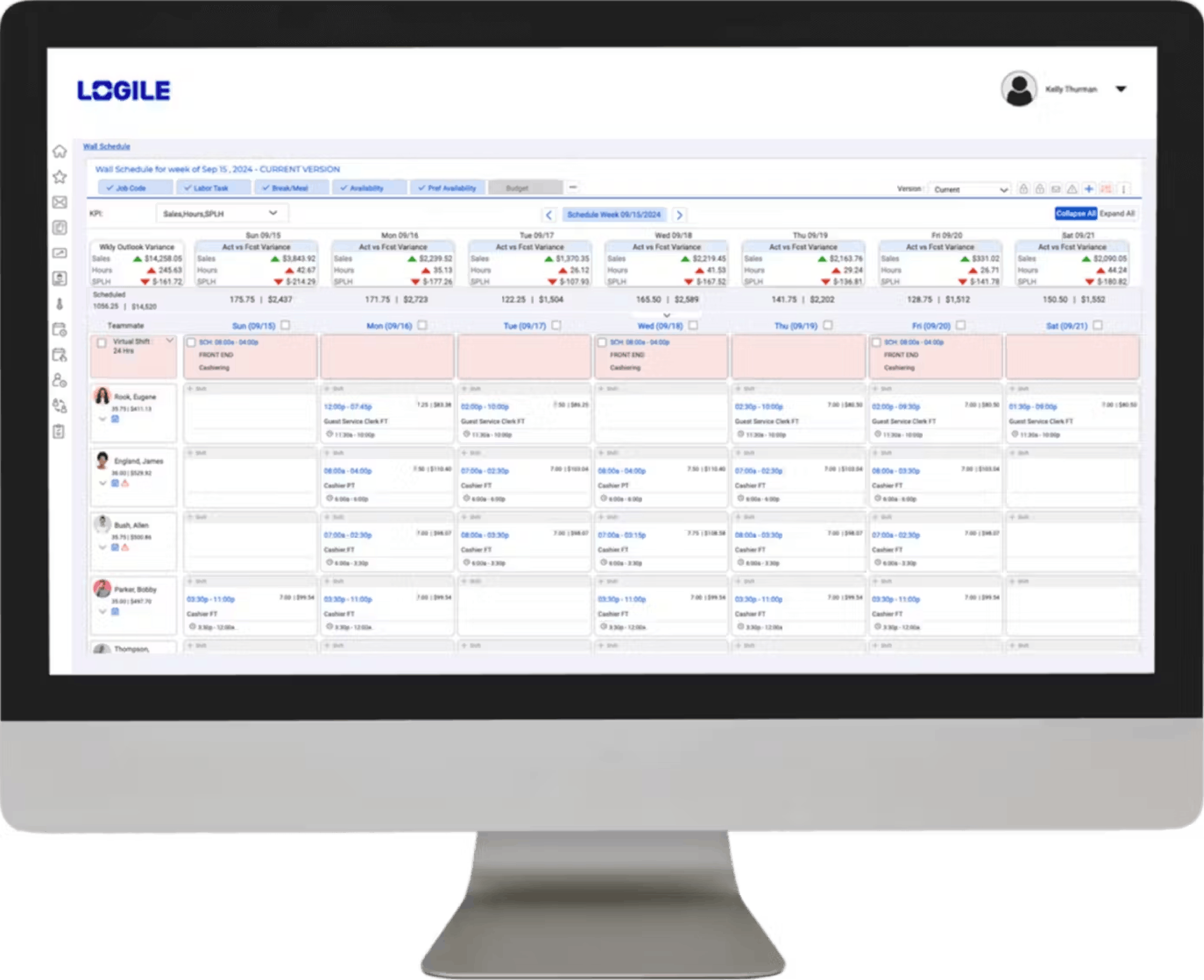 logile software screen