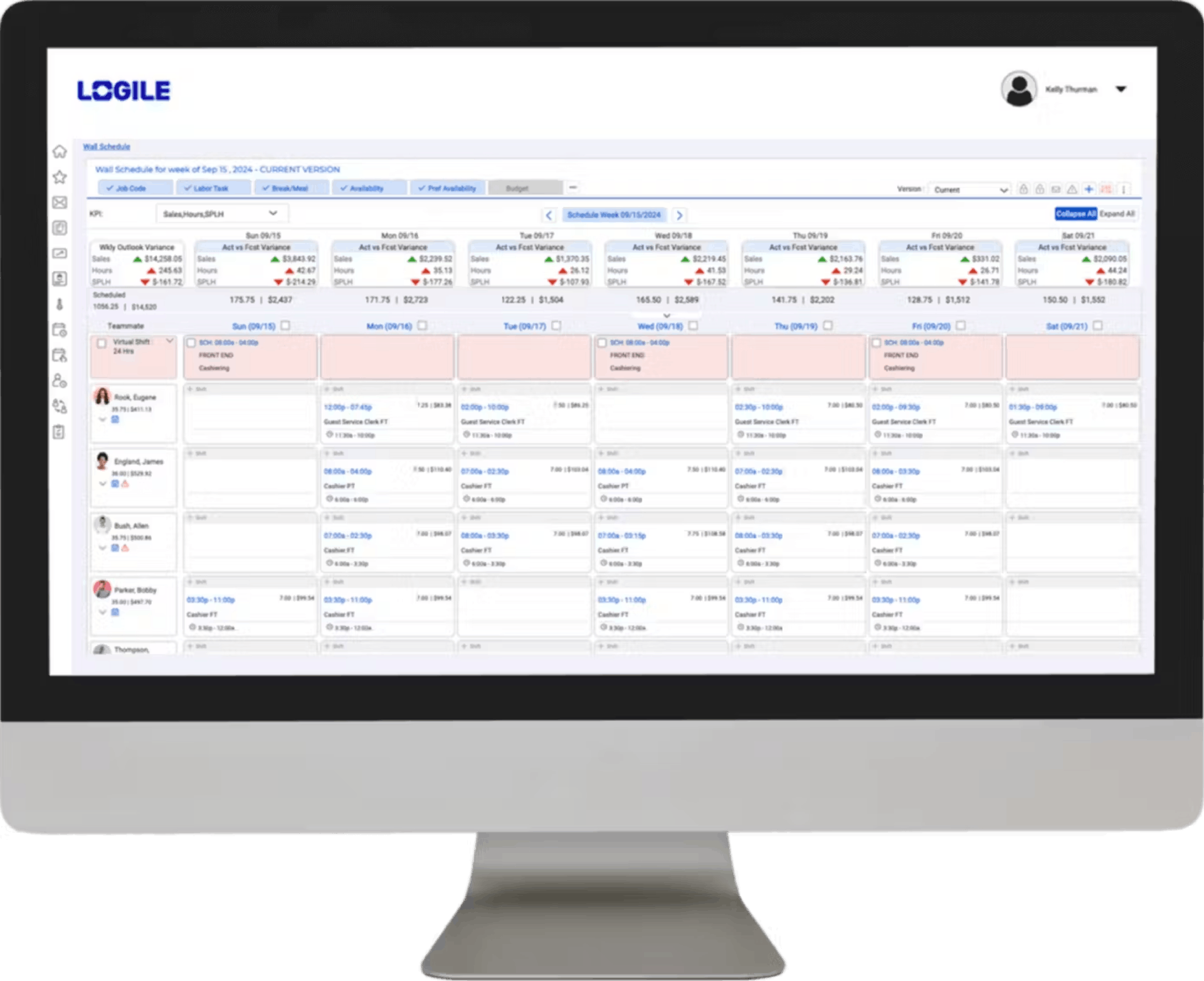logile screen resized