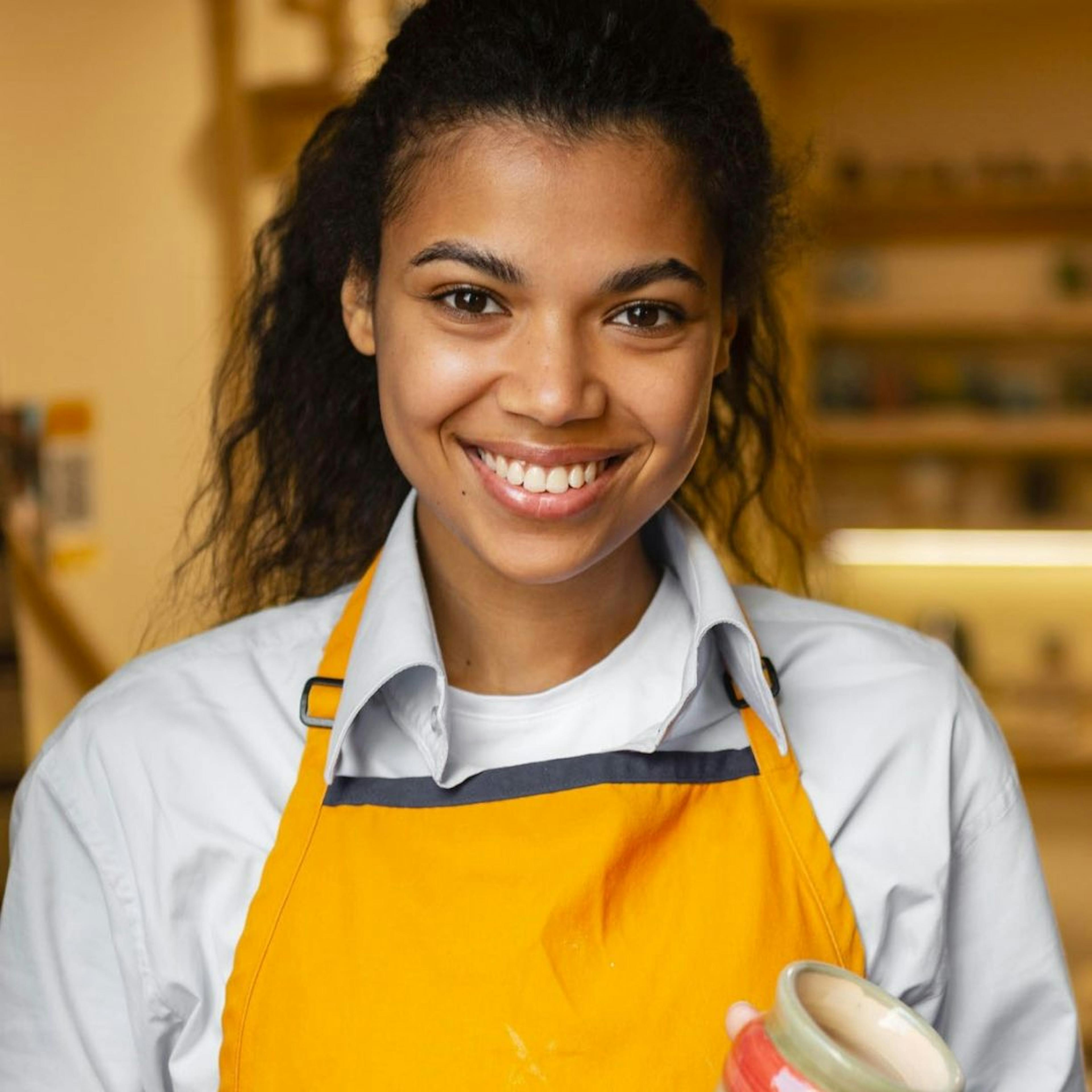 Smiling employee 