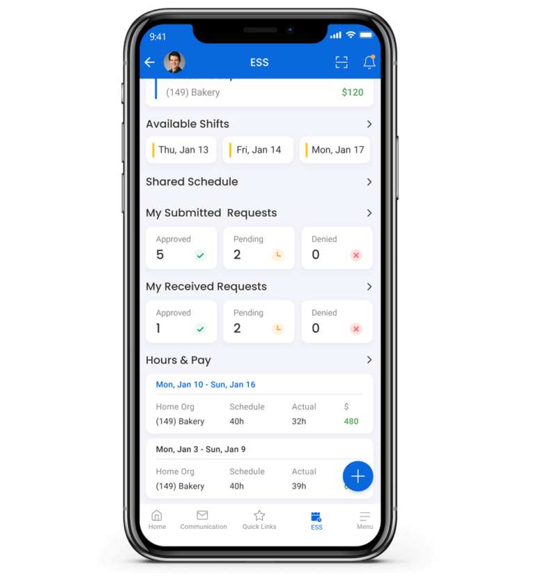 Screenshot of Connected Scheduling
