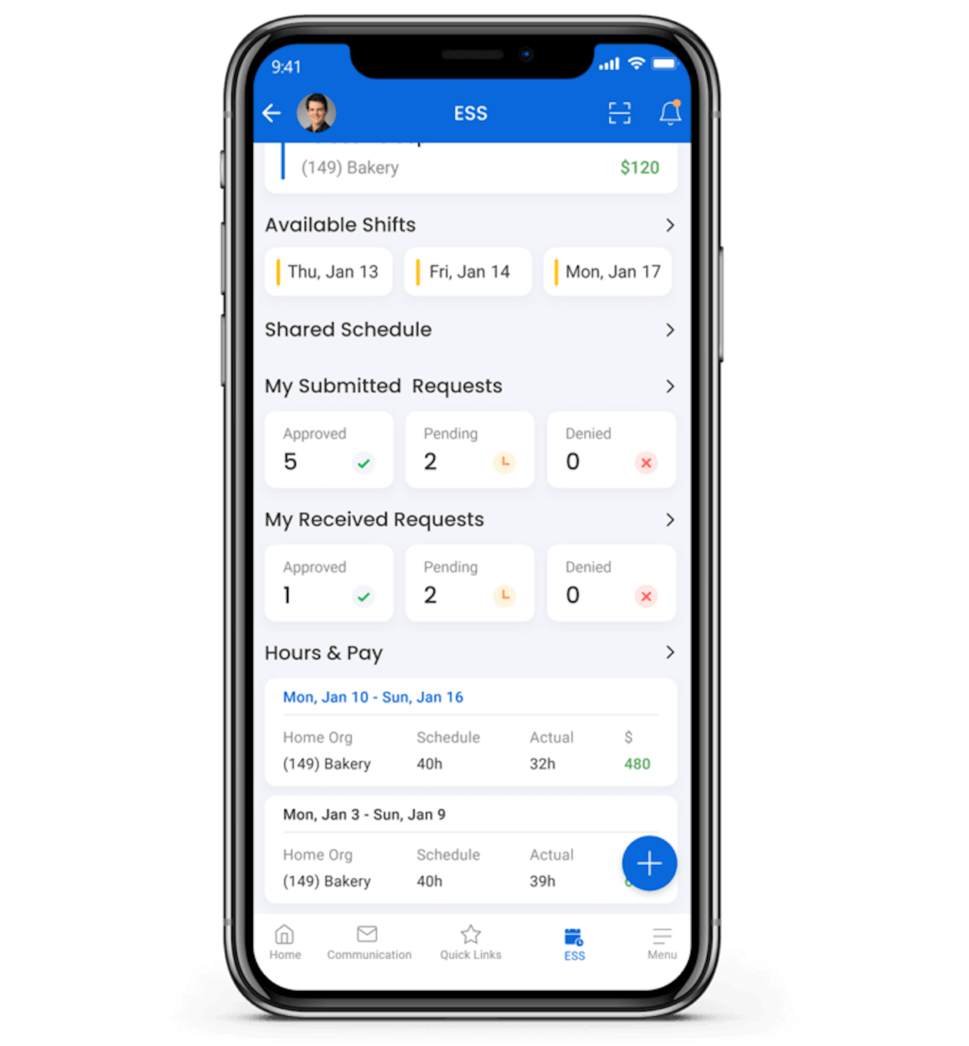 Screenshot of Connected Scheduling