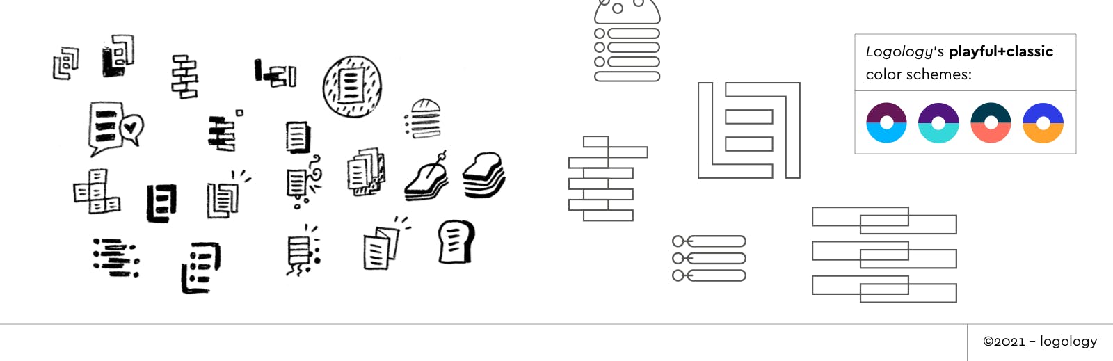 list.app logo design sketches