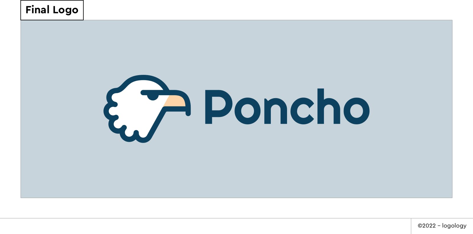 Final logo design for Poncho - a dynamic bald eagle symbol