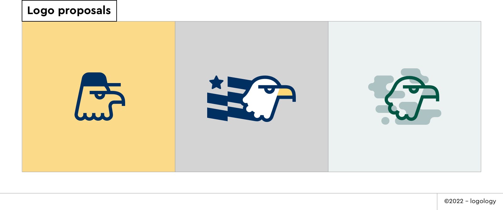 Logo proposals for a bald eagle logo