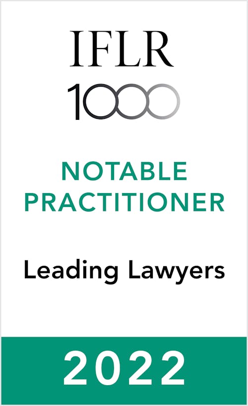 IFLR1000 Notable Practitioner Leading Lawyers 2022