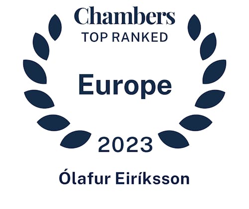 Chambers Europe 2023 - Ólafur Eiríksson