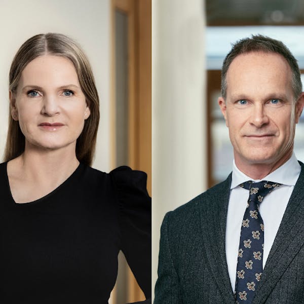 Supreme Court attorneys Hjördís Halldórsdóttir and Óttar Pálsson