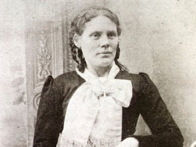 Svarthvít ljósmynd af Bríeti Bjarnhéðinsdóttur