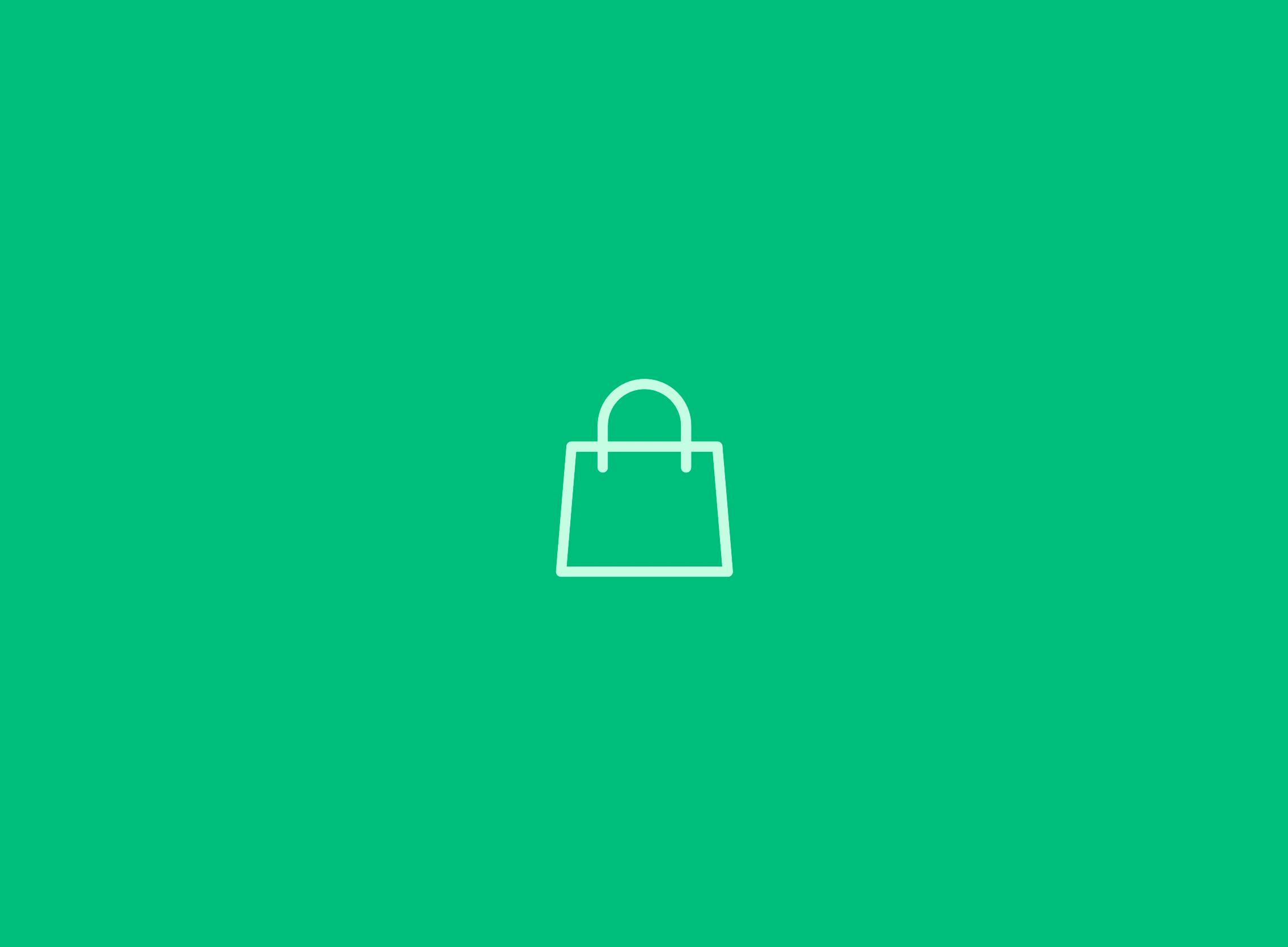 Shopping basket icon – for order tracking from basket to door.