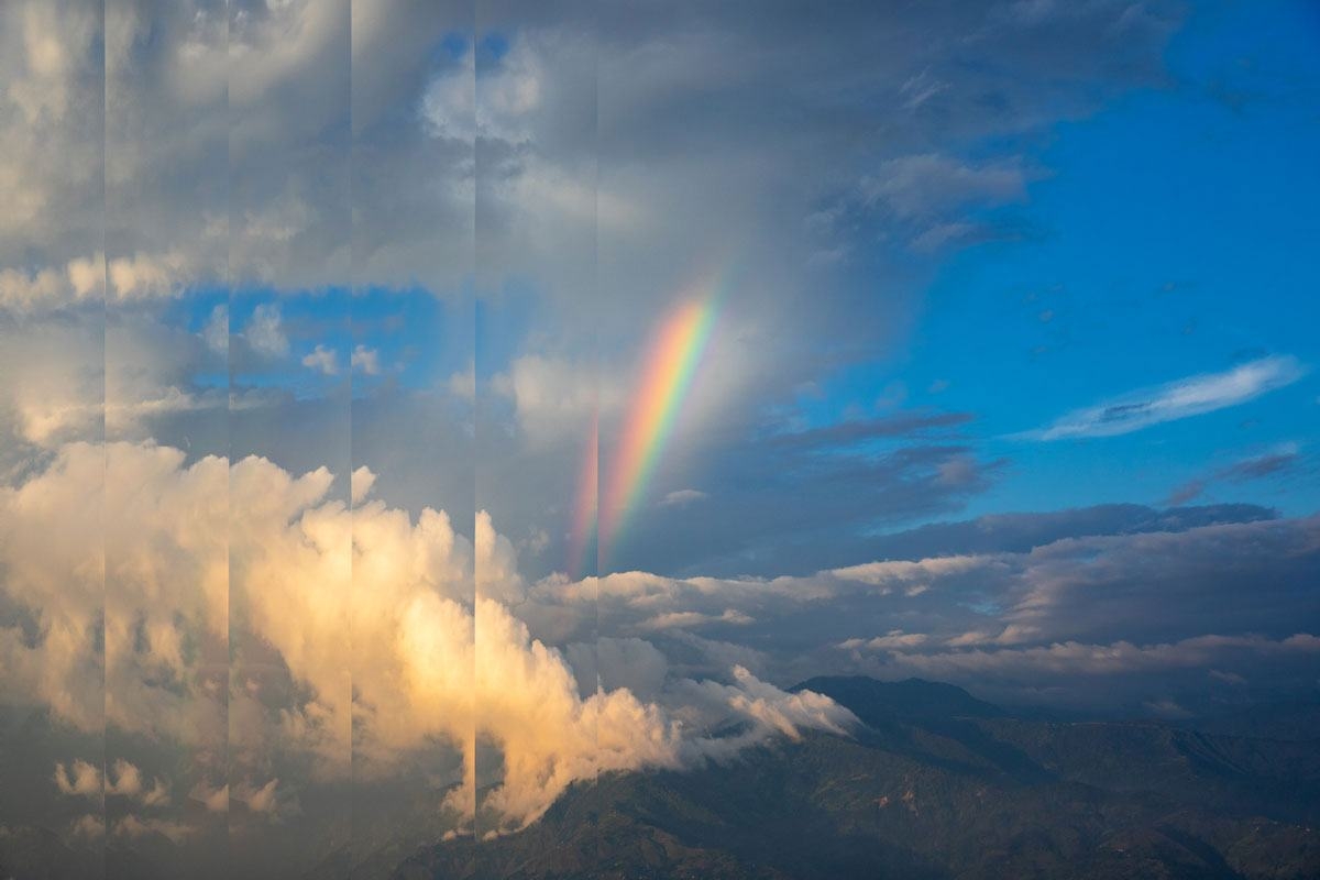Rainbow energizing a cloudy landscape, like Logtrade Data Sharing Platform is renewing logistics.
