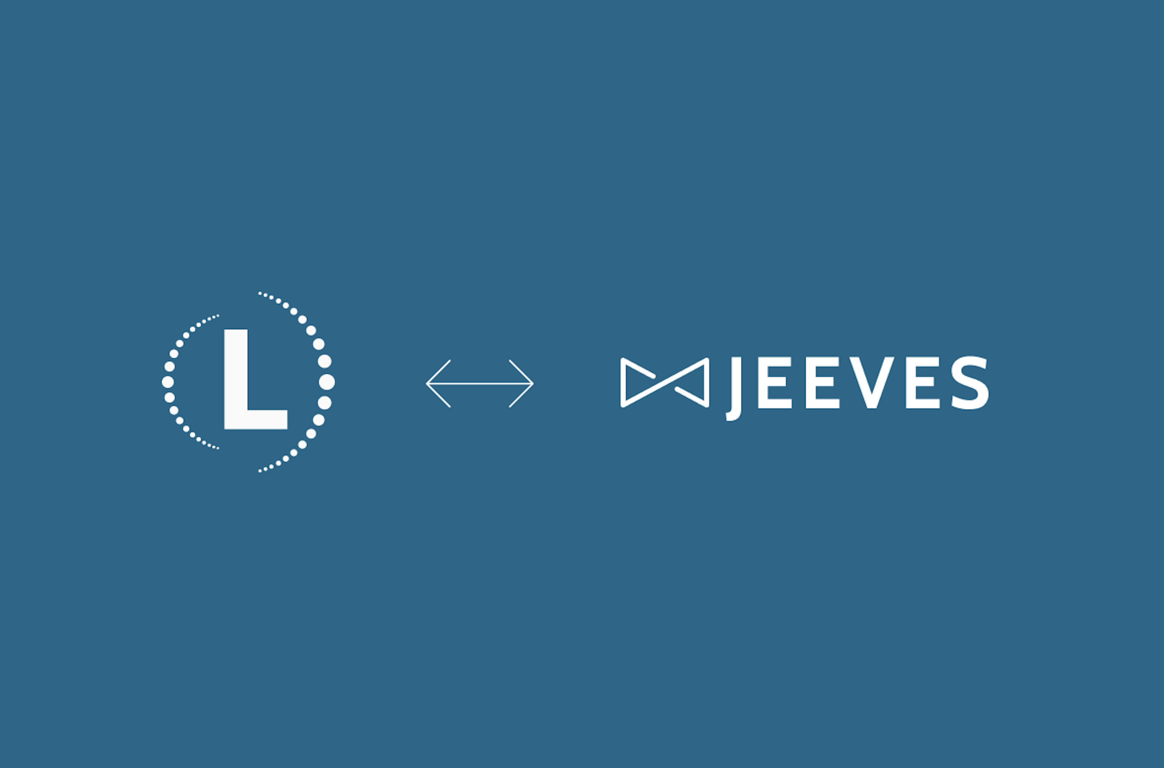 Jeeves integration with Logtrade, symbolized by the two brand logos.