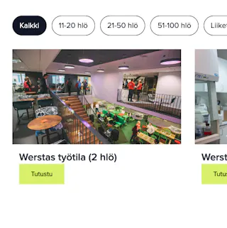 Werstas työtilan kuvake Turun Teknologiakiinteistöjen verkkosivuilla.