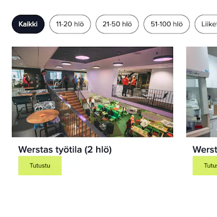 Werstas työtilan kuvake Turun Teknologiakiinteistöjen verkkosivuilla.