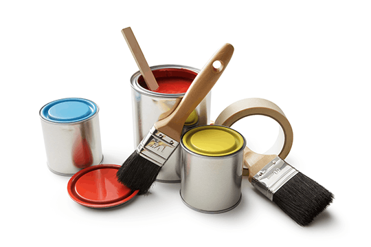 Image of paint brushes and paint cans representing the dynamic new website