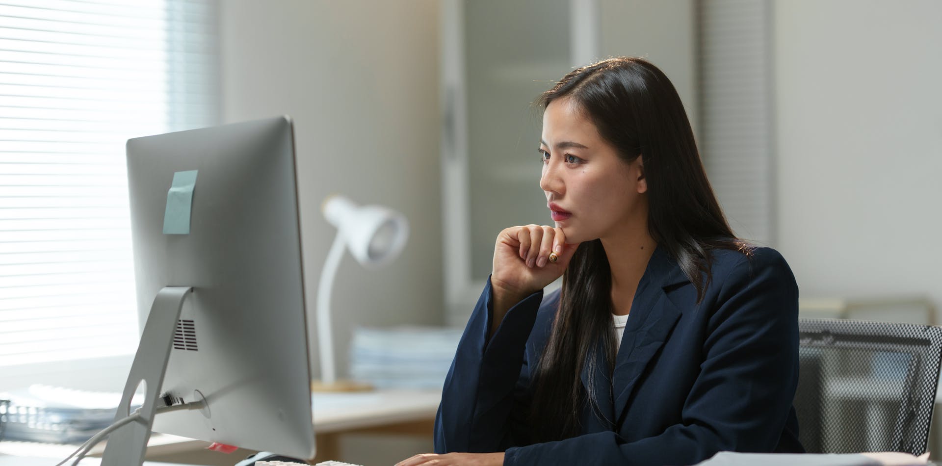 Woman ordering products for customer through franchisee portal