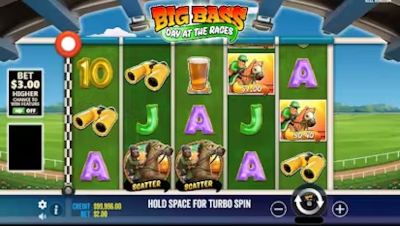 Big Bass Day at the races gameplay