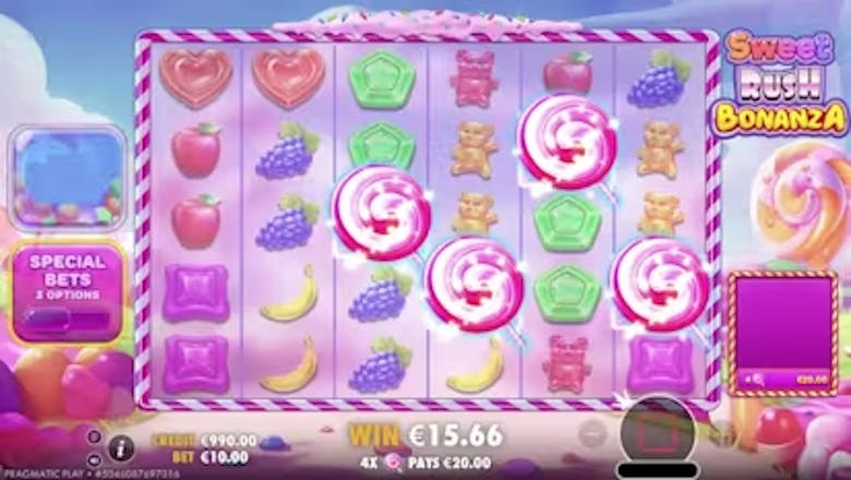 Sweet Rush Bonanza Scatter Feature