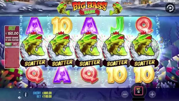Big Bass Christmas Bash Scatter Feature