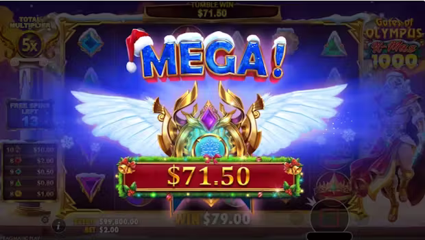 Gates of Olympus Xmas 1000 Mega Win